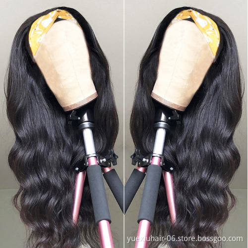 new cheap wholesale unprocessed 100% brazilian human Natural raw virgin remy straight kinky curly hair headband Wigs vendors